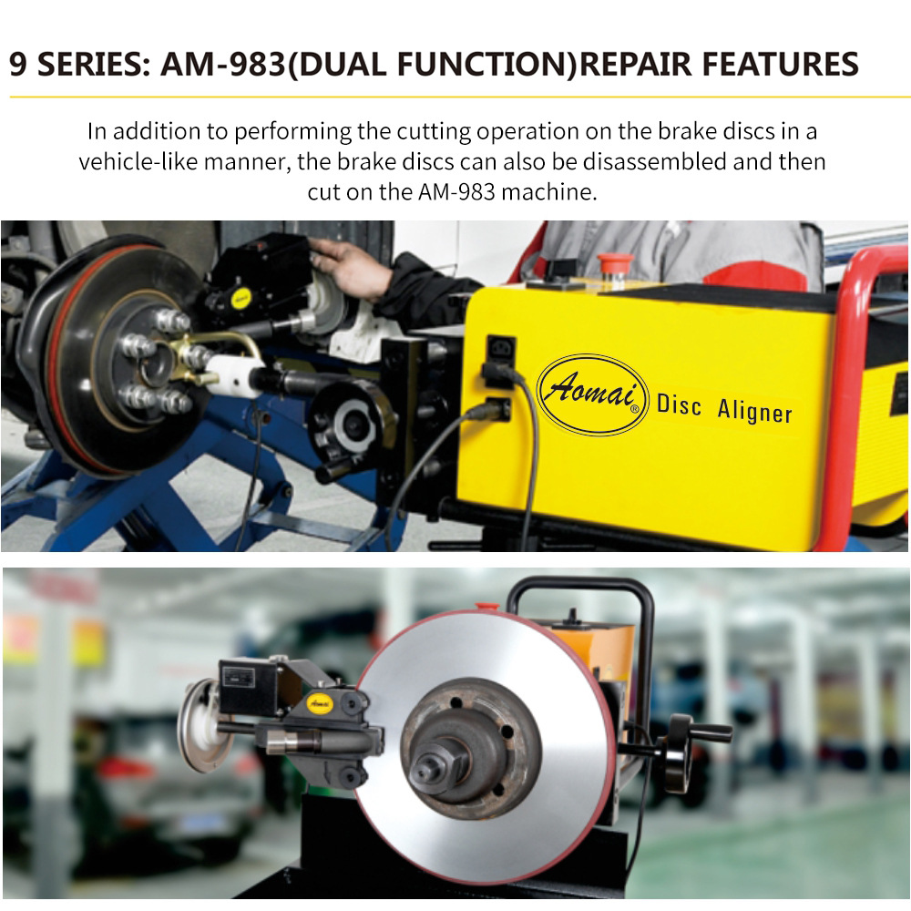 Aomai Am- 49.15kg Brake Disc Repair Machine Multi-Functional Car Disc Machine Grinding Machine Brake Disc Polishing Machine