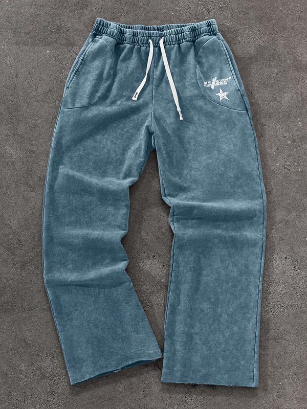 跨境Men's Cotton Joggers Loose Fit Elastic Waist Knit Pants|undefined