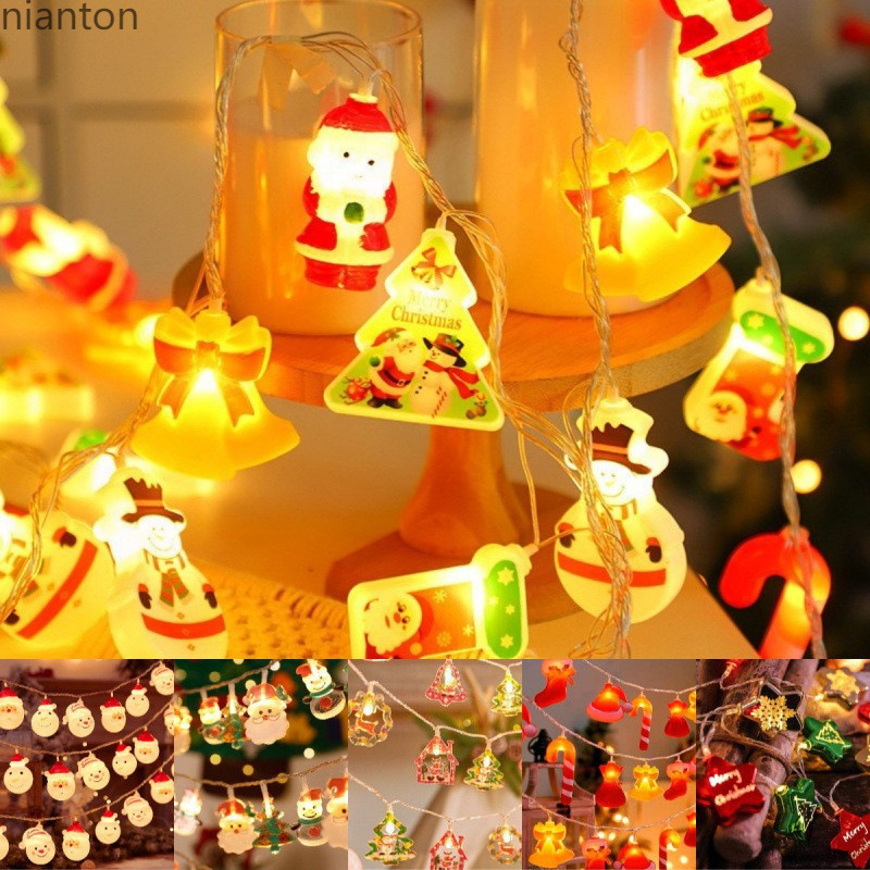 Decoración de Navidad cadena de lámparas LED transfronterizas fabricantes de explosión de estilo recto de Navidad atmósfera de lámparas al aire libre fiesta de patio