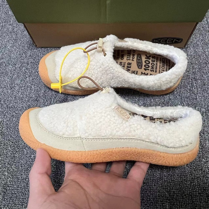 外国貿易原票キーン・ホッセーIIスライド女子冬一足足毛羽立ち靴小羊蹄カジュアルシューズ