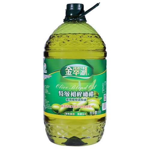 Jincuihu olive oil 5L large barrel household cooking cooking rapeseed oil virgin olive oil wholesale