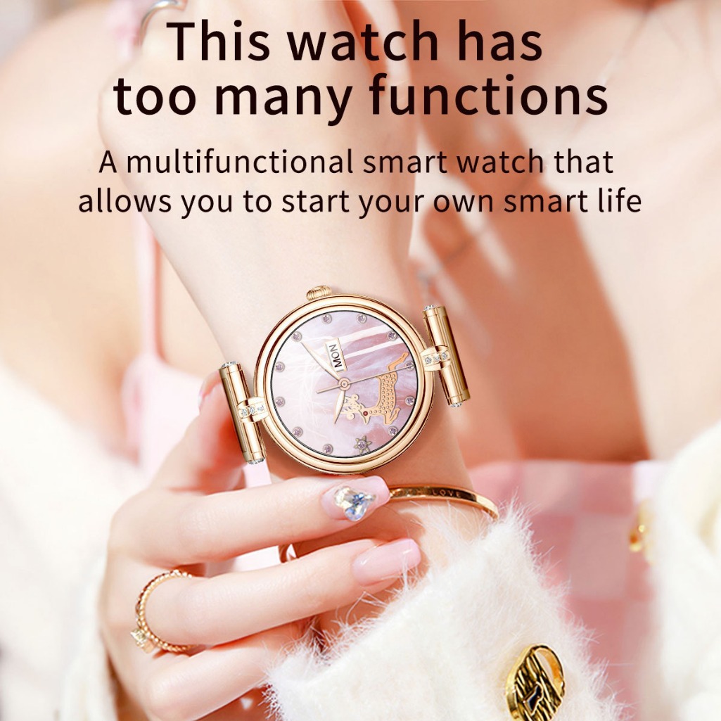 Smart watch women's cross-border new AK62 health multi-sports mode Bluetooth voice call fashion goddess