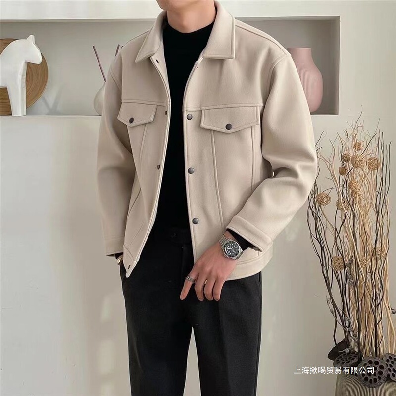 Men's Woolen Coat Autumn and Winter 2025 New Korean Style Trendy Versatile Stylish Casual Jacket Men's Top