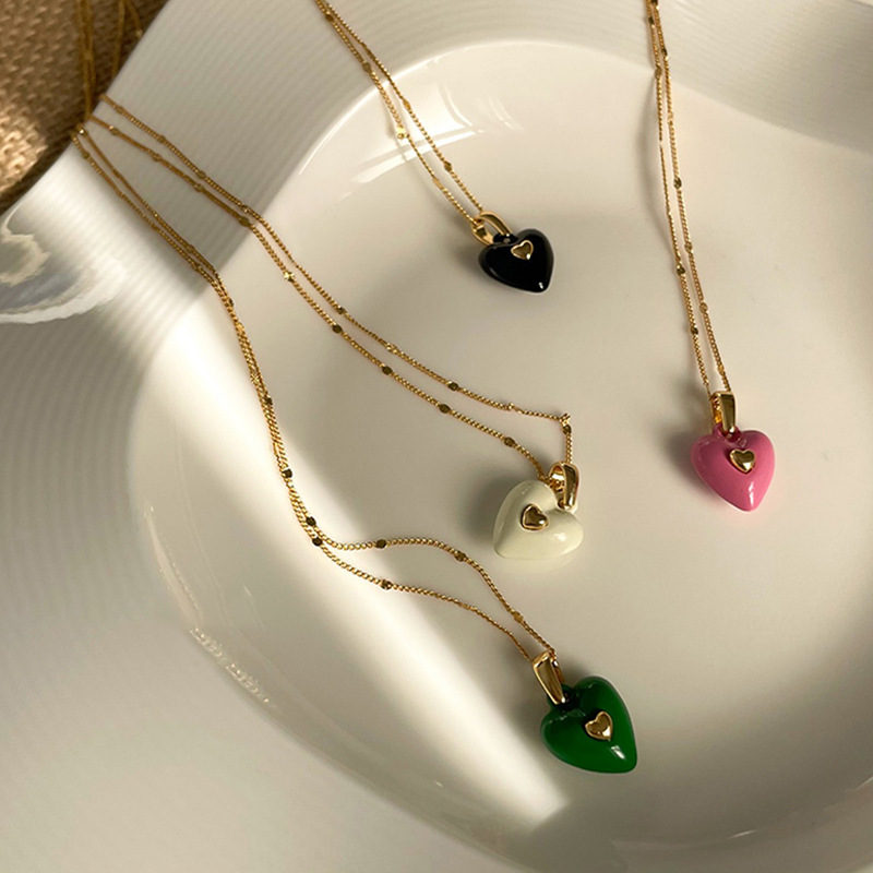 Fashion Heart Shape Copper Plating Pendant Necklace 1 Piece