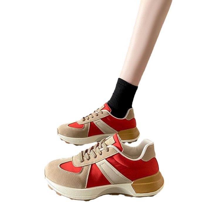 Zapatos de Mujer, Primavera, Nuevos, Modernos, Sencillos, Ligeros, Casuales, para Estudiantes, con Suela Gruesa, Transpirables, Deportivos, al por Mayor