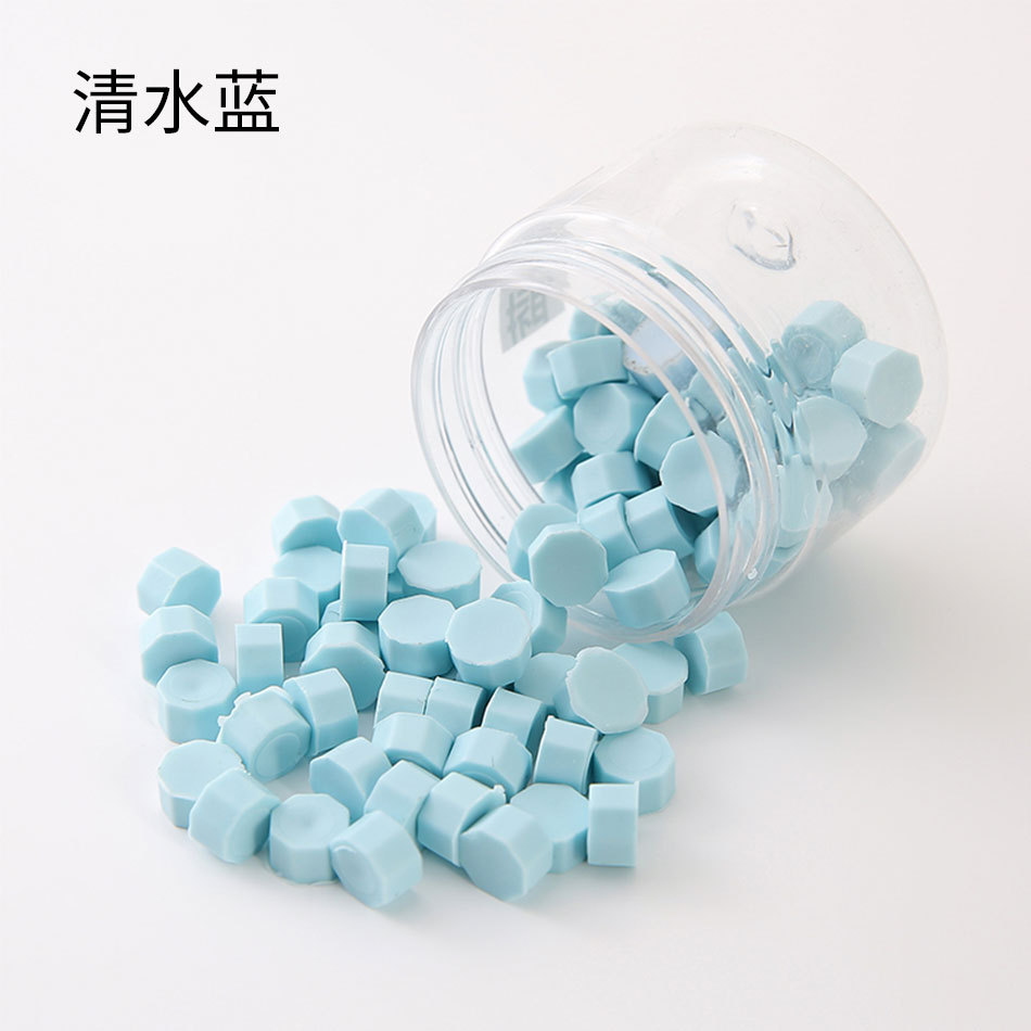 Macaron en caja de 50 colores, cera de pintura de fuego de color mixto, cera de botella granular mate, 60g, peso neto, aproximadamente 38g, sobre, cera sellada