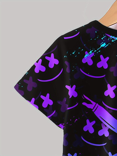 Two Piece Boys Fashion 3D Printed Casual Pullover Short