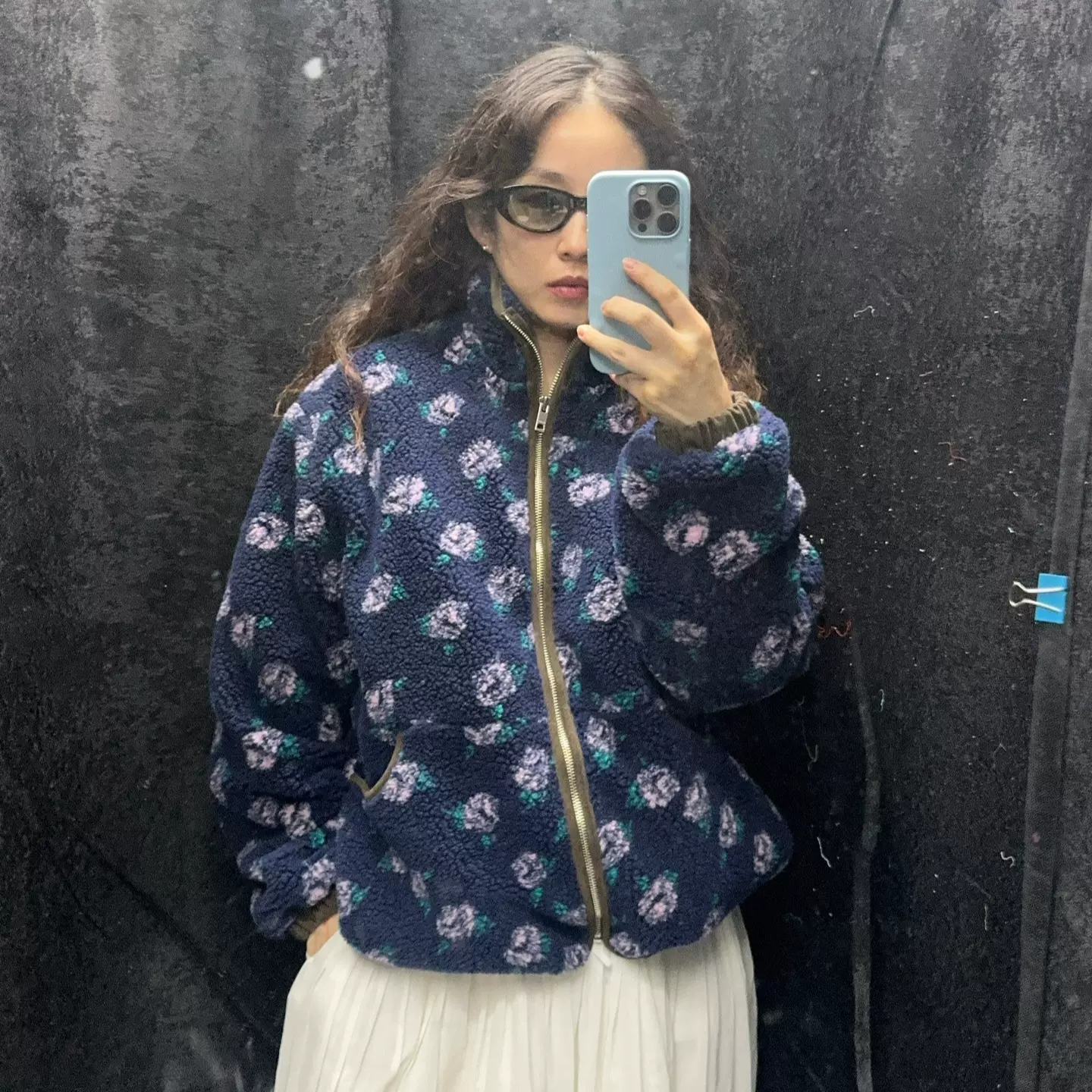 25冬季新款韩国设计师复古法式玫瑰花羊羔毛外套加厚摇粒绒卫衣女