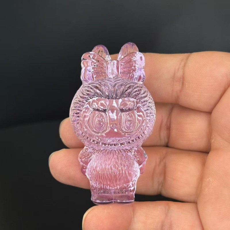抖音新款拉布布可爱水晶拉布拉布摆件超萌彩色卡通装饰工艺品礼品|undefined