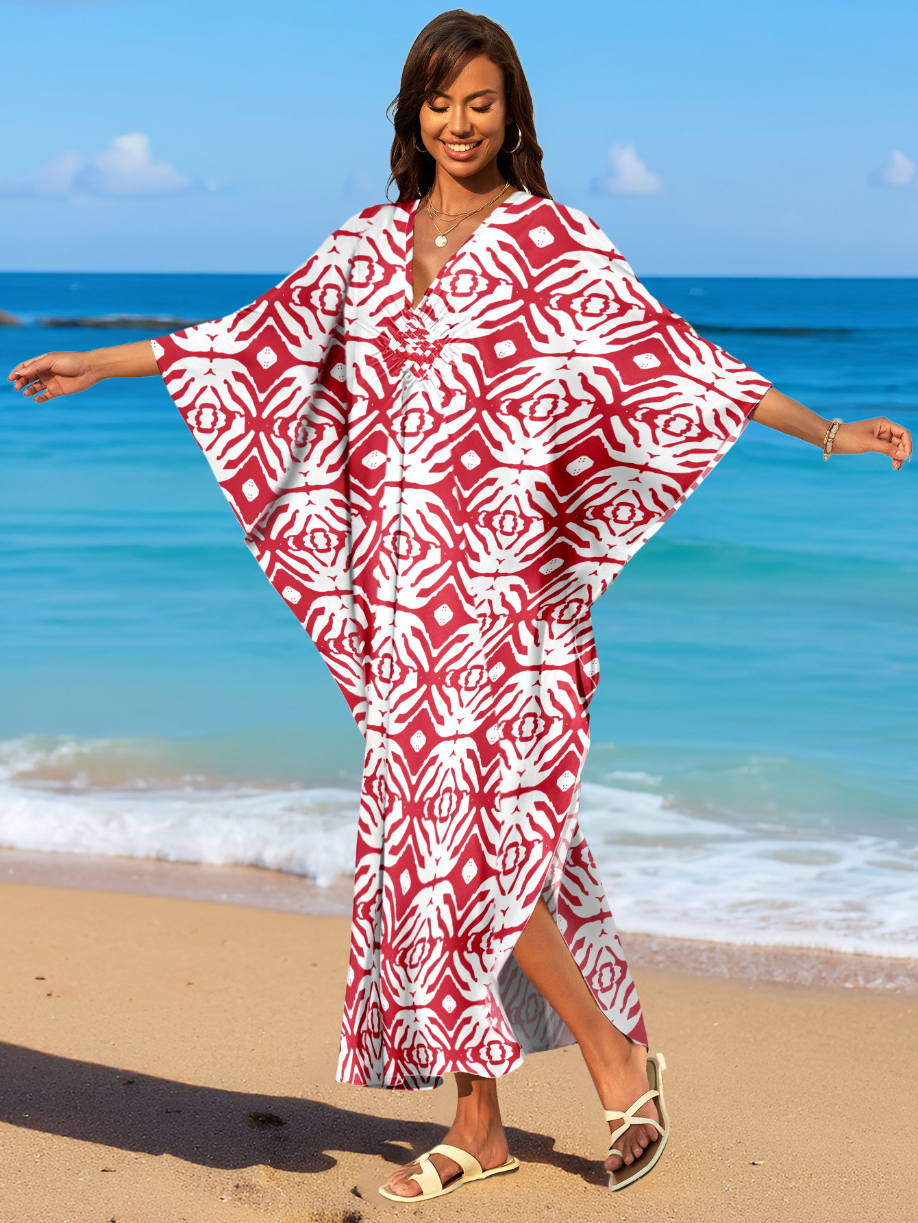 25 años nuevo blusa de playa tejida de rayón transfronterizo vestido de vacaciones bikini camisa de protección solar MB247