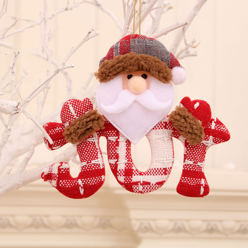 Decoraciones de Navidad anciano muñeco de nieve ciervo regalos de Navidad pequeño colgante muñeca de peluche colgante de árbol de Navidad suministros