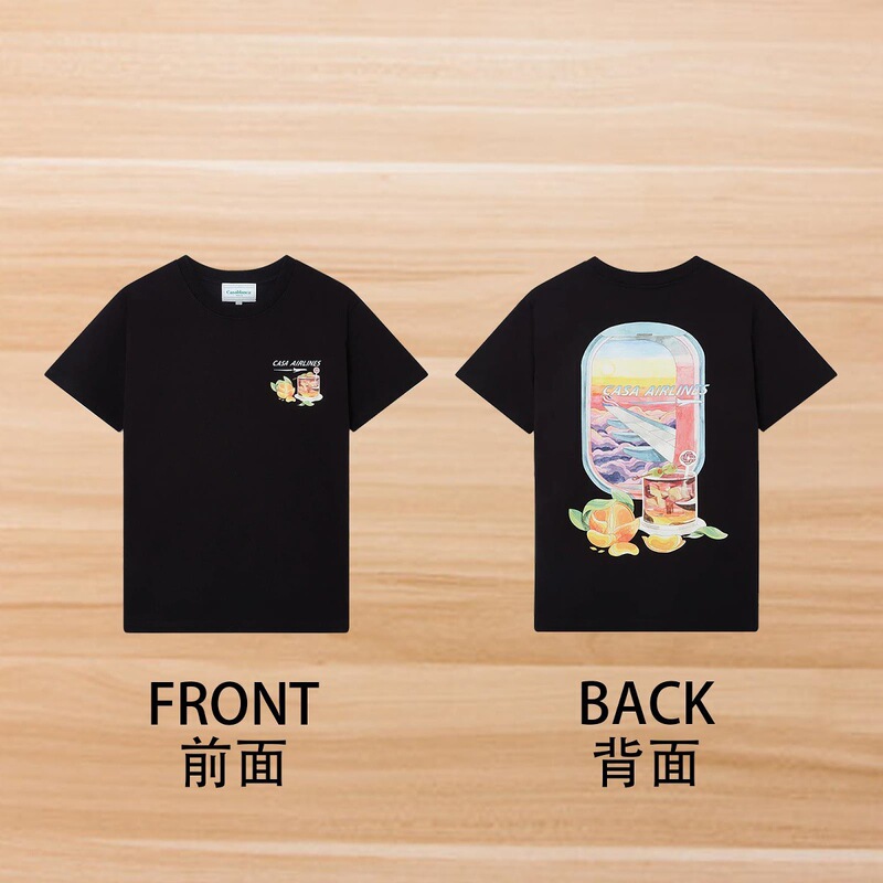 カサブランカ カサブランカ 半袖 ヘビーウェイト 260g アメリカのトレンド ブランド ニッチ ルーズ ハイストリート Tシャツ|undefined