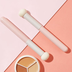 Sponge-Head Concealer Brush: Flawless Coverage for Dark Circles & Acne Marks—Dry & Wet Use, Mushroom-Shaped Design, Perfect for Makeup
