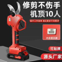 クロスボーダー専用ディスプレイ付きリチウム電気電気電気剪定刀剪定園林果樹枝高枝剪定刀卸売り