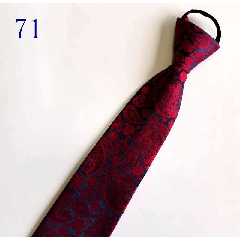 男士拉链新郎结婚红色8cm正装商务黑色免打结懒人易拉得蓝色_