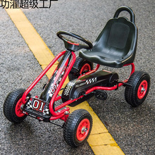 儿童卡丁车四轮车脚踏车可坐男女宝宝儿童健身自行车脚蹬车