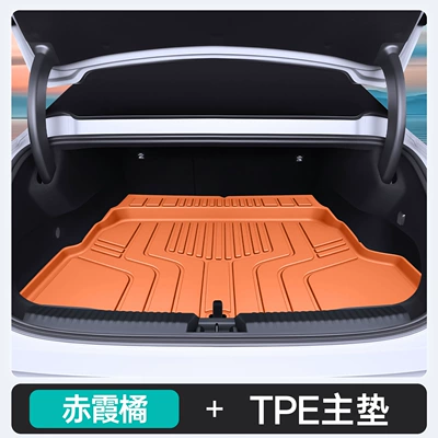 Suitable for Lynk & Co 10EM-p trunk mat TPE car anti-dirt mat interior trunk mat (Trunk Mat) - red-twilight-orange-upgraded-tpe-main-mat-lynk-co-10em-p