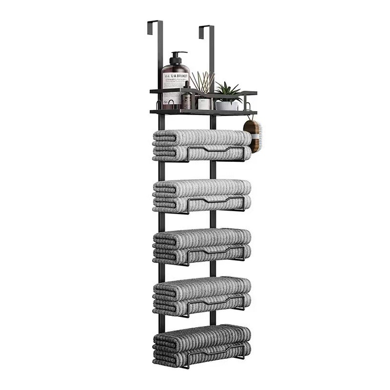 Amazon 6-Layer Towel Rack Bathroom Door Hanging Rack Wrought Iron Towel Storage Rack Wall-Mounted Door Storage Rack Amazon 6-Layer Towel Rack Bathroom Door Hanging Rack Wrought Iron Towel Storage Rack Wall-Mounted Door Storage Rack