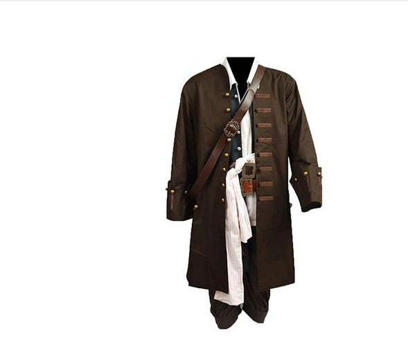 Пираты Карибского моря 5cos Джек Капитан косплей костюм на Хэллоуин