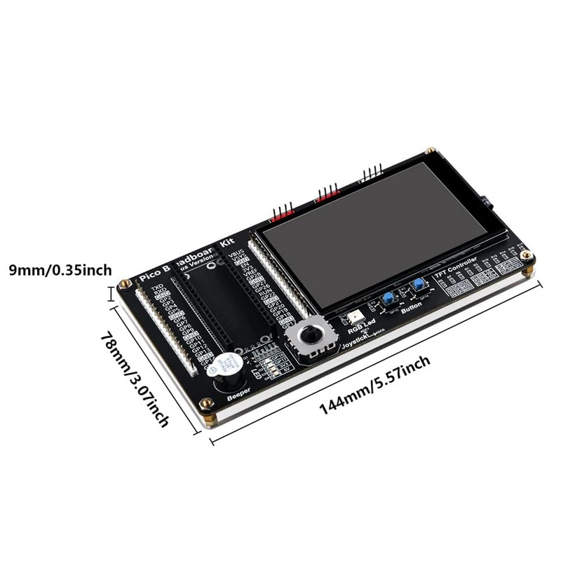Расширительная плата/модуль для Raspberry Pi PICO/PICO W 3,5-дюймовый IPS TFT сенсорный экран LED индикатор набор