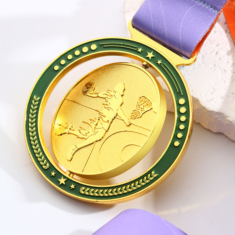 Medalla de metal lista maratón personalizado baloncesto competencia deportiva bádminton medalla de tenis de mesa medalla de oro