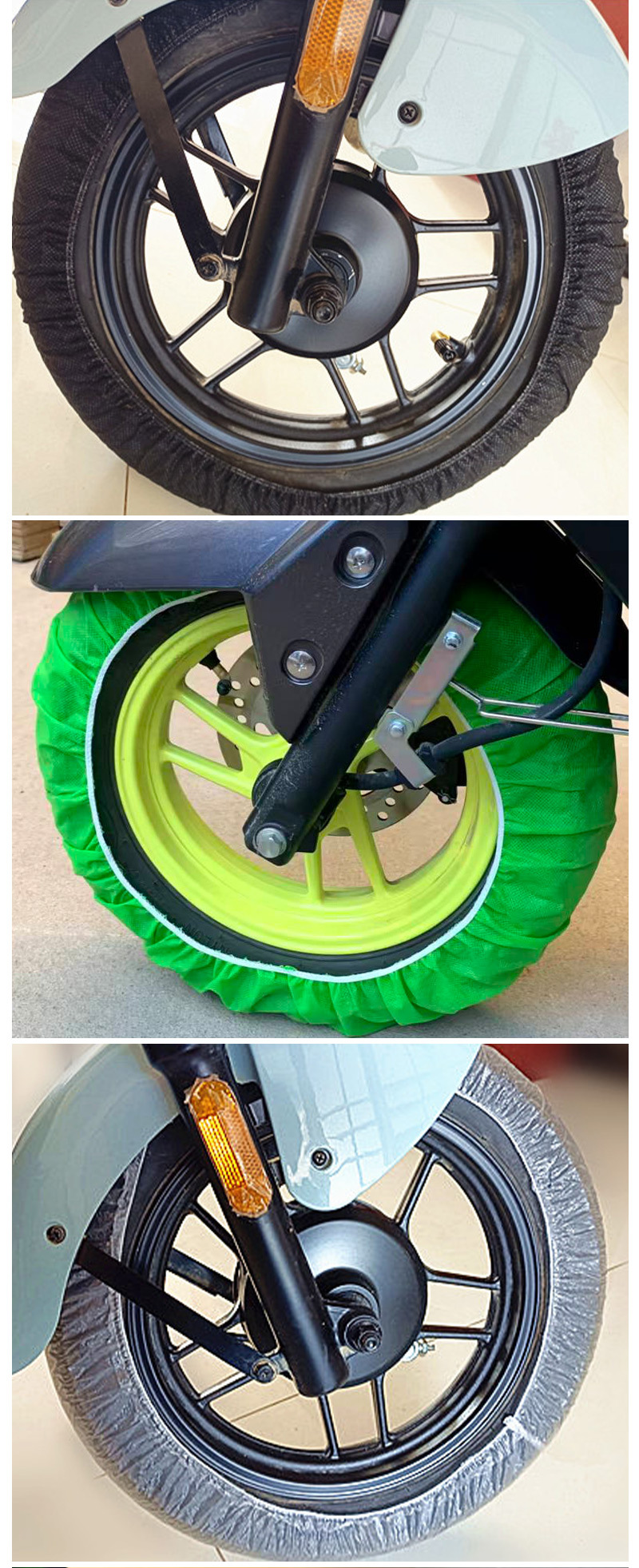 Electric vehicle wheel protective cover, non-woven fabric elastic tire dust cover, anti-dirt and sand isolation, multiple colors available, wholesale