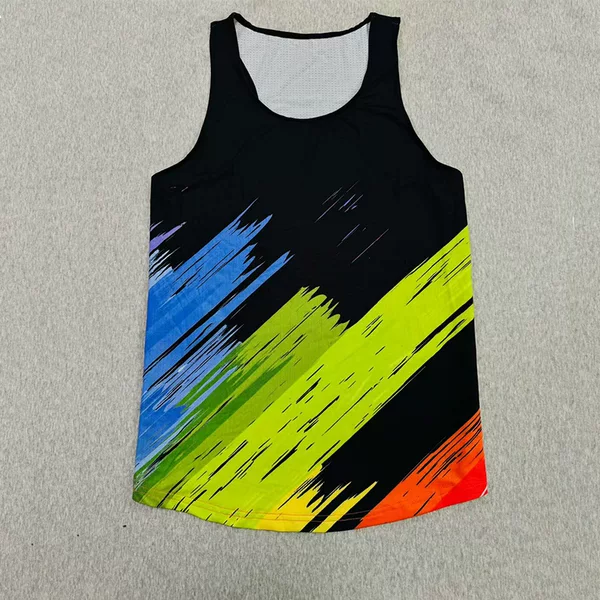 New Track and Field Training Sports Men's and Women's Marathon Hurdles Running Sportswear Competition Vest with Logo