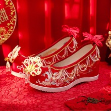 春夏秋冬季新款婚鞋流苏古风绣花鞋结婚鞋古装汉服婚鞋
