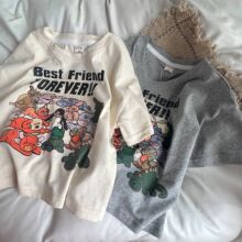 宝宝卡通T恤男女童短袖圆领衫2024夏季新品薄款套头衫儿童打底衫