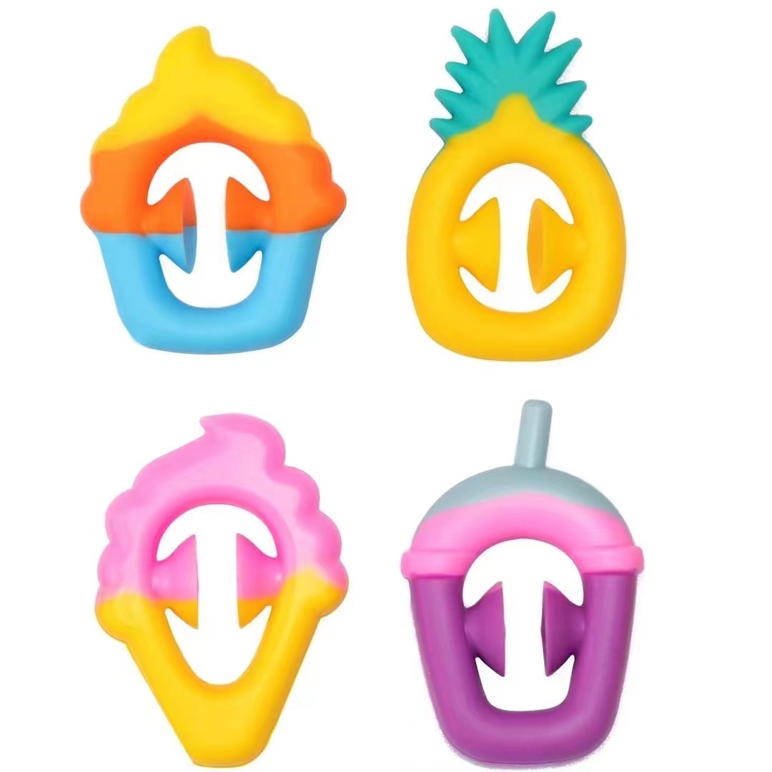 Neues pdagogisches Dekompressionsspielzeug fr Kinder mit Silikongriff Ananas Milchtee Eiscremepicture2