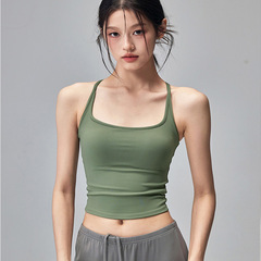 运动背心女聚拢高强度带胸垫内衣女防震瑜伽服背心跑步健身文胸夏
