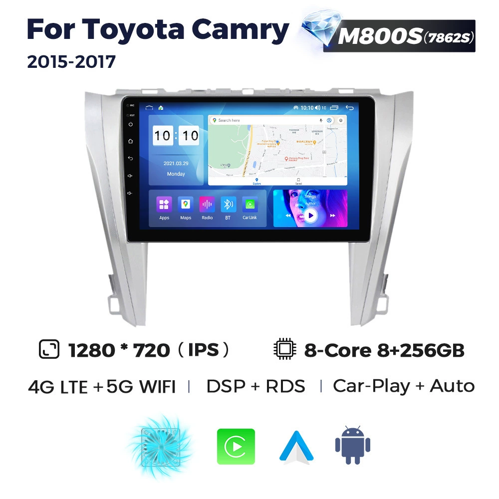 Подходит для Toyota Camry 2015-2017 модификация Android CarPlay Bluetooth навигационное экран