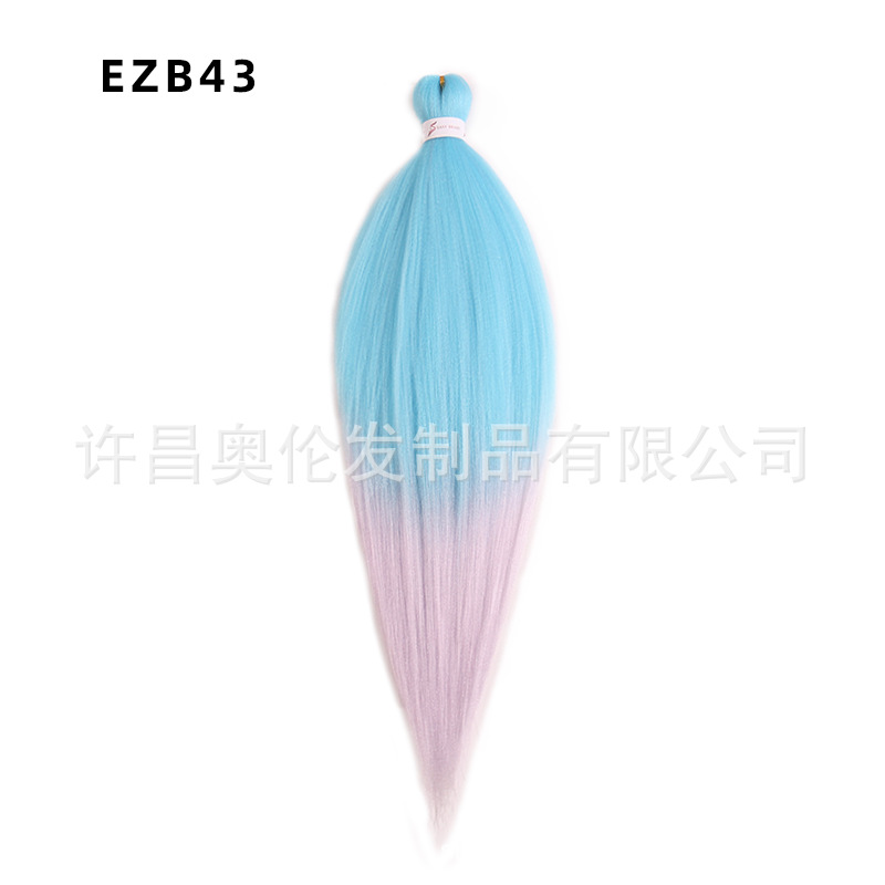 EZ peluca floja suave de fibra química africana 26 pulgadas 90 gramos de PVC bicolor ignífugo seda de baja temperatura gran trenza