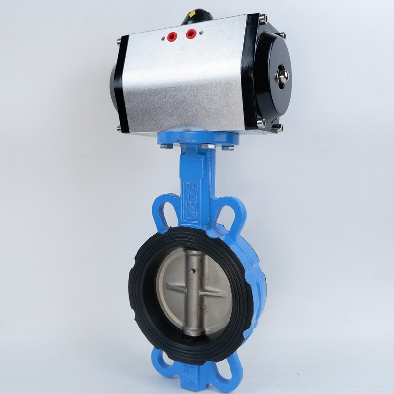 D671X气动蝶阀 对夹式不锈钢阀门dn50 65 80 100 150 200 250 300