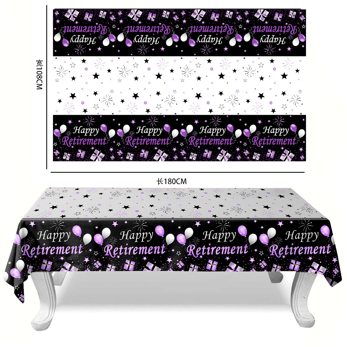 Mantel desechable de pvc original Mantel impermeable de flores completas Mantel de suministros para fiestas Mantel de plástico GRAD de temporada de graduación