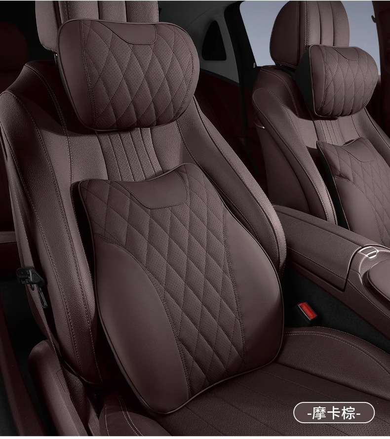 Suitable for Mercedes-Benz, Bmw and Audi Cars, Comfortable Headrest, Lumbar Support, Neck Pillow, Universal High-End Interior Supplies for All Seasons