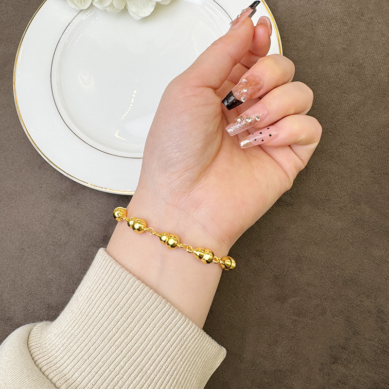 Nuevo gufa sha pulsera de oro nacional marea retro calabaza Fulu pulsera temperamento masculino y femenino bronce joyas chapadas en oro al por mayor