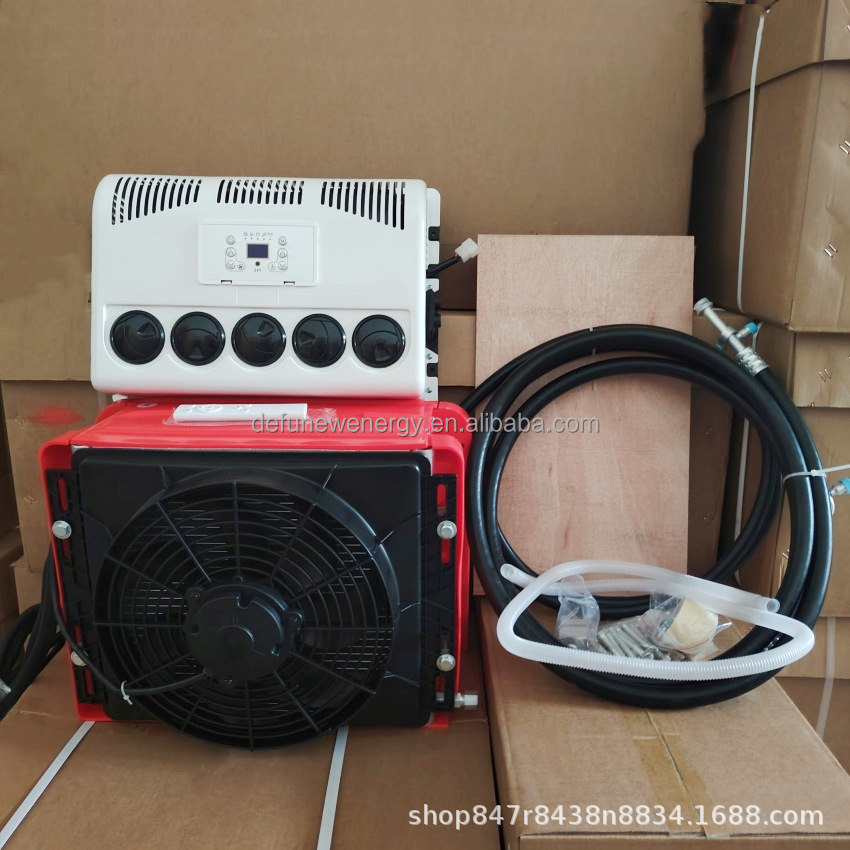 Vehicle-Mounted Parking Air Conditioner 24V Refrigeration Large Truck Electric Variable Frequency Dc 12V Excavator Loader Forklift Modification