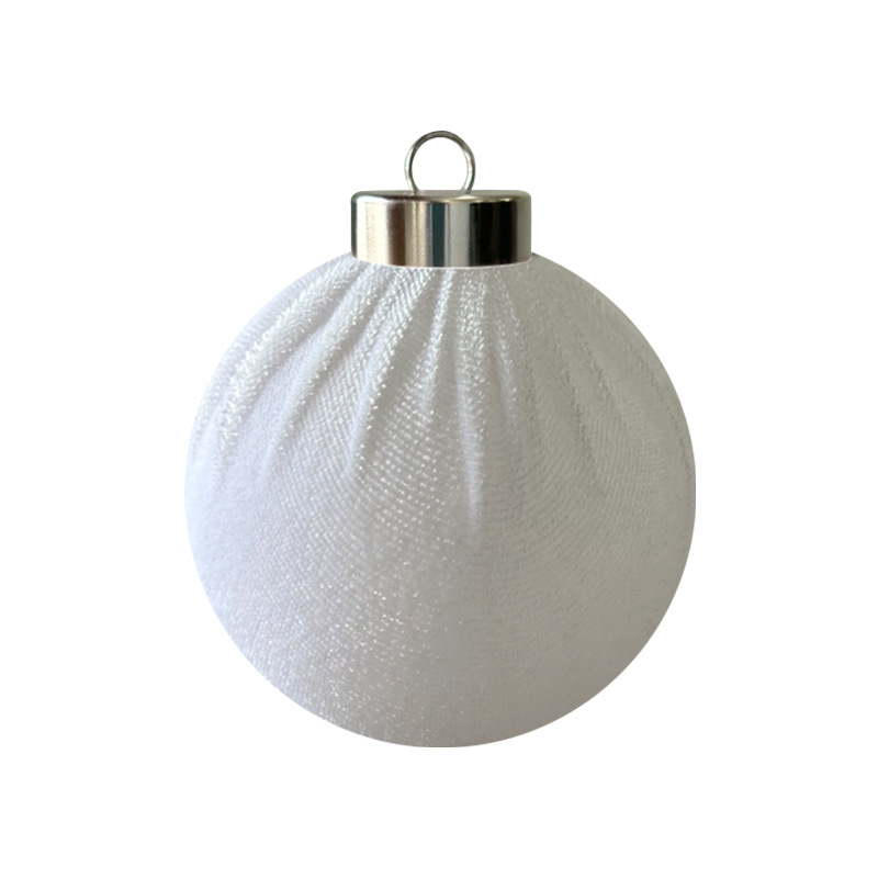 Venta directa de fábrica 6/8CM bola de tela decoración de bolas de Navidad decoración de Navidad adornos al por mayor