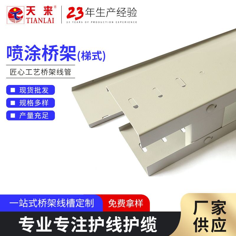 厂家热浸锌防火喷涂桥架梯式散热加厚加强型金属不锈钢电缆桥架