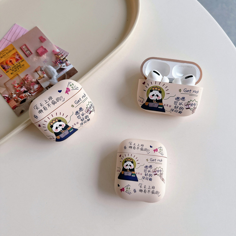 For AirPods1/2/3 Apple AirPods Pro2 Panda chanting wireless Bluetooth earphone cover protective case For AirPods1/2/3 Apple AirPods Pro2 Panda chanting wireless Bluetooth earphone cover protective case