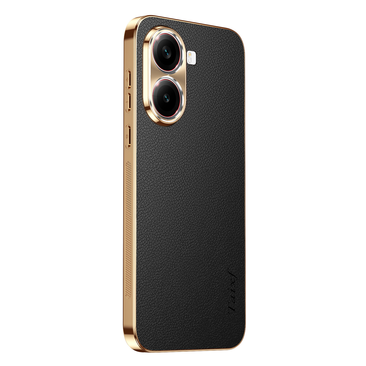 Aplicable Redmi Turbo4 estuche para teléfono de lujo ligero con patrón de lichi estuche protector de piel de vaca Note14Pro