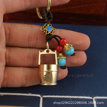 黄铜钥匙扣招财进宝水桶一桶金车锁匙挂件景区小商品地摊夜市直播