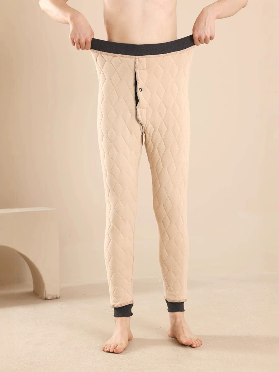 Men's woolen keep warm base universal trousers, increased thickness, plus size