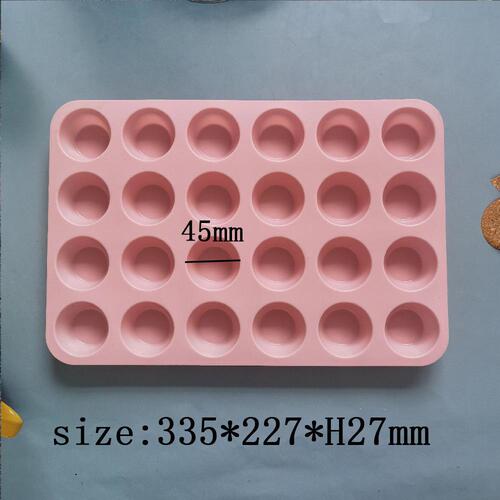 24-round egg tart 305 soap mold chocolate cookie mold cake mold ice cream candy silicone mold