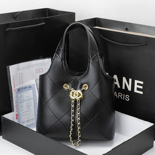 Handheld basket with diamond pattern, purse, universal shoulder bag, high-quality style