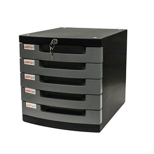 Office A4 Folder Storage Box with Lock Plastic File Box Organizer Drawer-Type Desktop Multi-Layer Storage Cabinet
