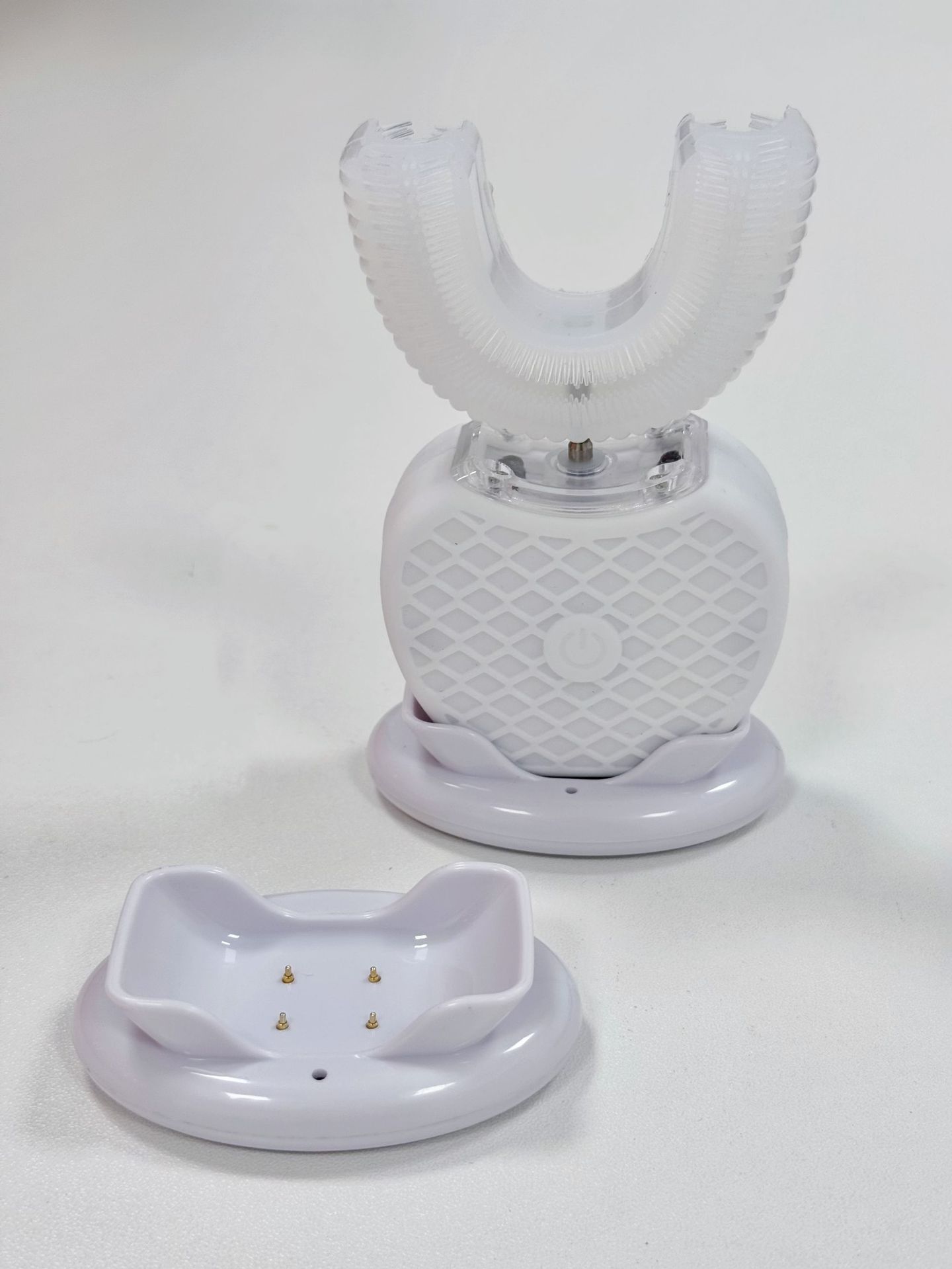 Cepillo de dientes eléctrico en forma de U, cepillo de dientes inteligente 360 °   Limpiador dental ultrasónico, cepillo de dientes eléctrico recargable por USB para personas con poca paciencia