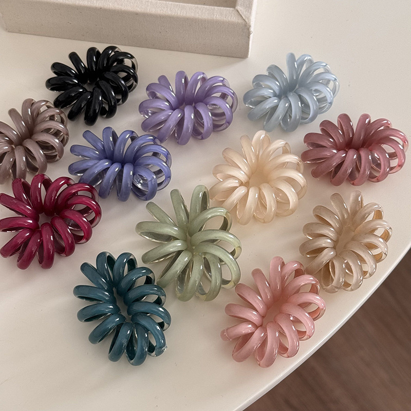 High-elasticity Telephone Wire Hair Ties For Women Hair Accessories_voghion.com
