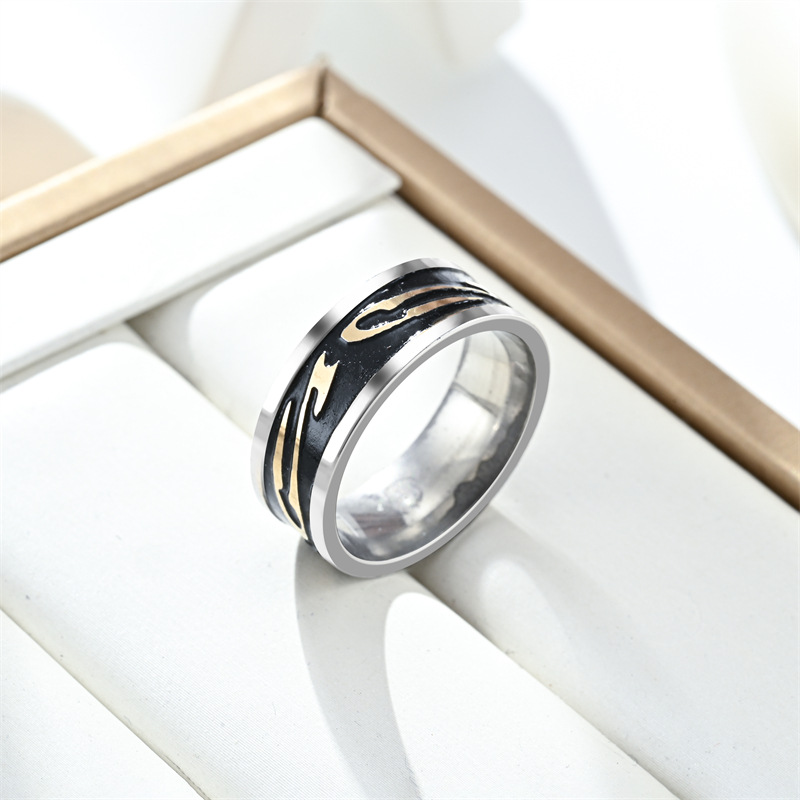 13g Weight Zircon Inlay Material Rings Classification 12, 6 Ring Size 1 Piece Quantity Daily Occasion 304 Stainless Steel Material Letter, Electrocardiogram Pattern All Seasons Season Unisex Gender Polishing Design Elegant, Simple Style Style Elegant Simple Style Letter Electrocardiogram 304 Stainless Steel Polishing Zircon Unisex Rings Men Band Rings 5